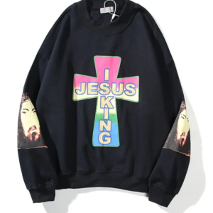 Jesus Is King Printed Pullover