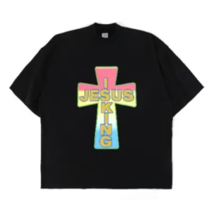 Jesus is King White Print T-Shirt