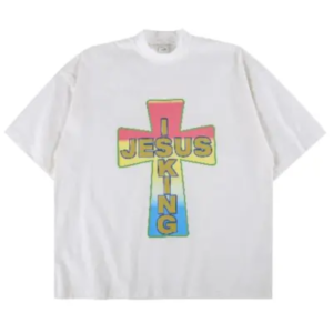 Jesus is King White Print T-Shirt