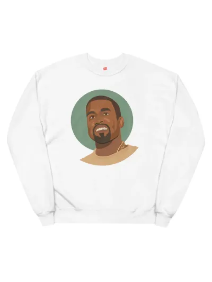 Kanye West Portrait Unisex fleece sweatshirt