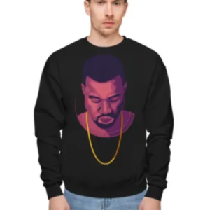 Kanye Portrait Unisex Fleece Sweatshirt