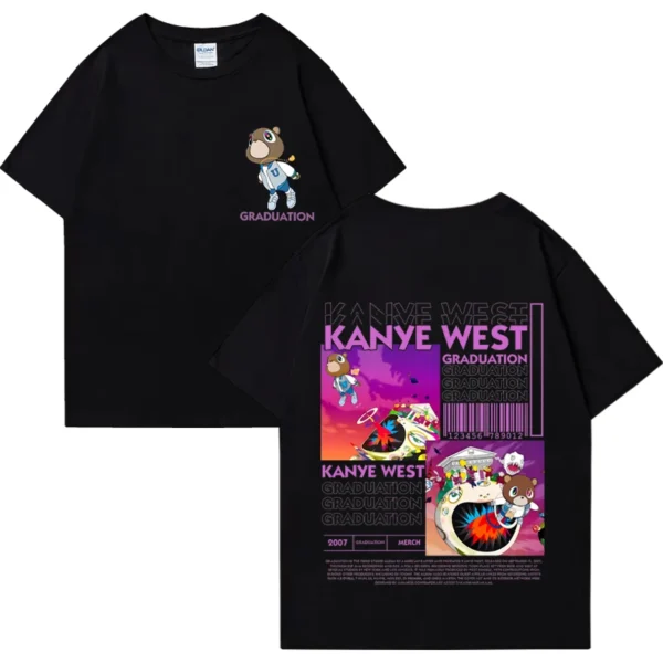 Kanye West Graduation Bear Double Sided Printed T-shirt - Image 2